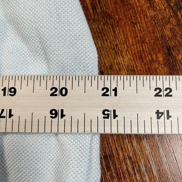 Lacoste Shirt Mens Large 5 Polo Light Blue Button Up Short‎ Sleeve Collard Tee41 - Picture 6 of 6